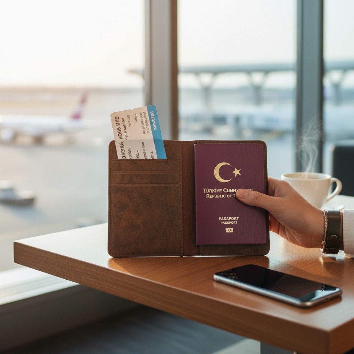 Nubuk Deri Lüks Pasaportluk