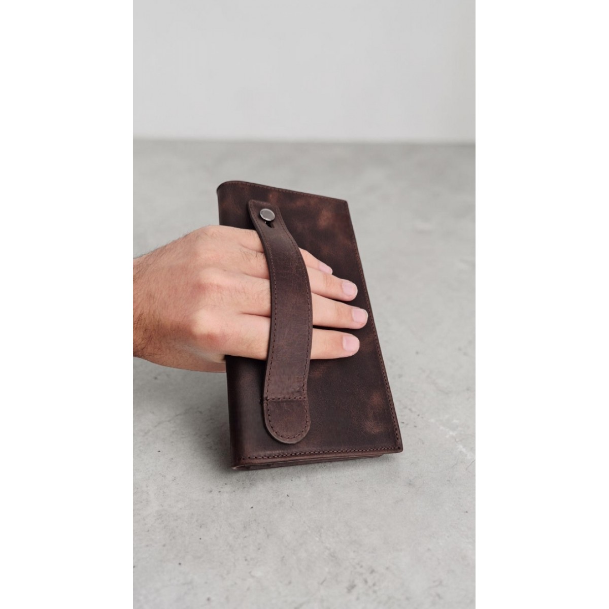 Hakiki Deri El Bantlı Unisex Cüzdan